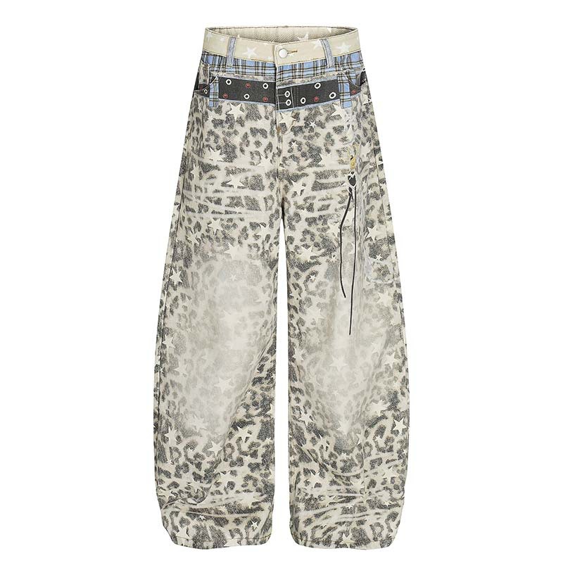 Street Fashion Vibes - Men's Fashion Leopard Jeans Pants High