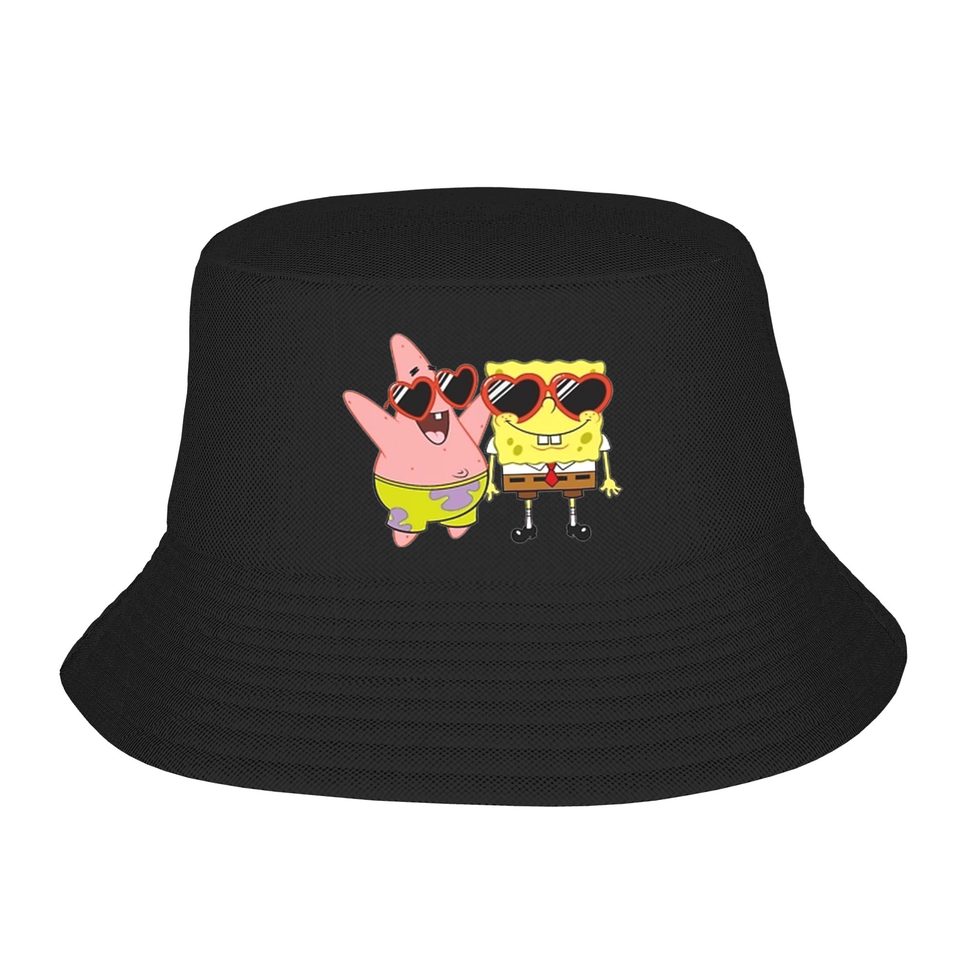 Bucket Hat Embroidered - Spongebobs Bucket Hat heart Streetwear Fisherman