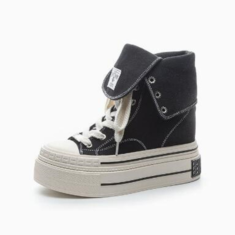 Street Fashion Brands - 12CM Skateboard Breathable Heightening Shoes Denim