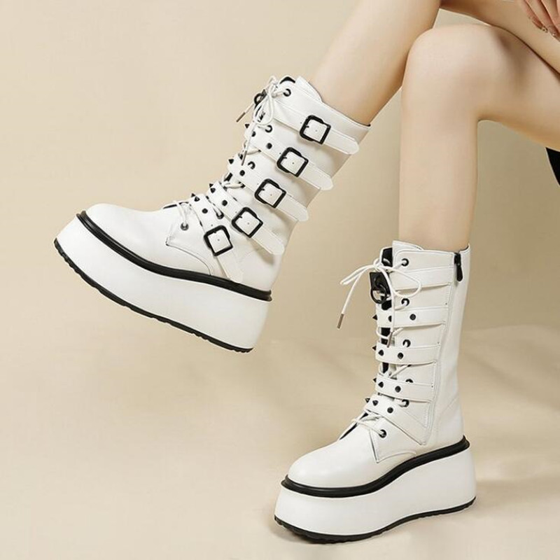 Street Fashion Brands - Women Brand Fashion New Gothic Boots
