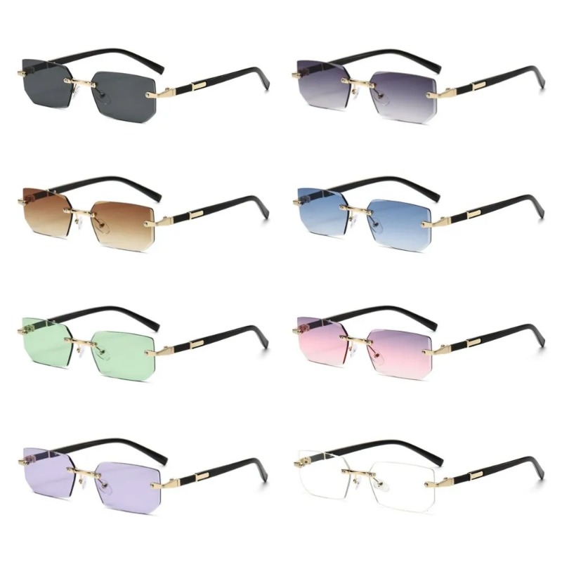 Street Fashion Brands - Trendy Rimless Sunglasses for Men Women