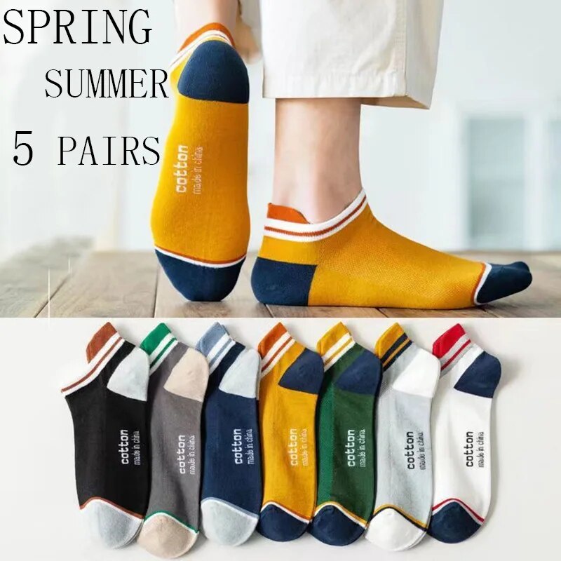 5 Pairs Man Short Socks Fashio - Street Fashion Style Youtube recension och pris