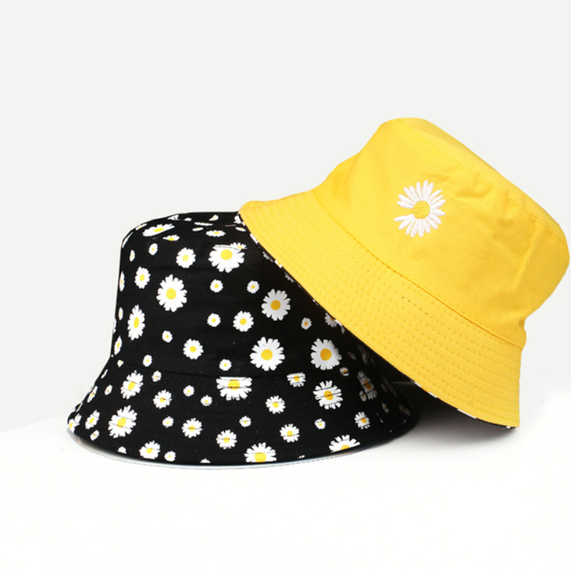 Summer Daisy Double-Sided  Buc - Bucket Hat Embroidered recension och pris