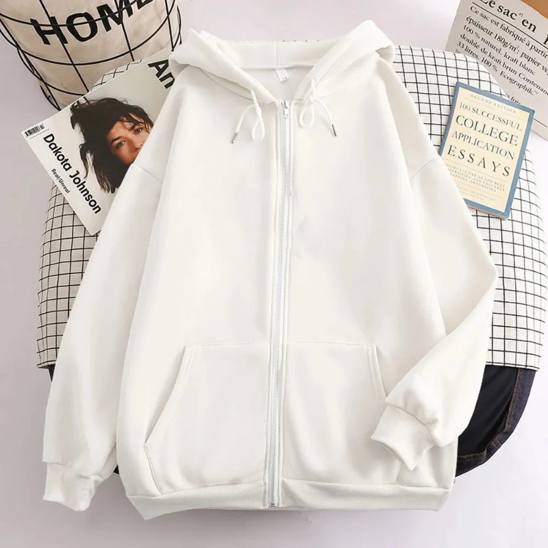 High Street Hoodie Men Solid C - Street Fashion Zip Up Hoodie recension och pris
