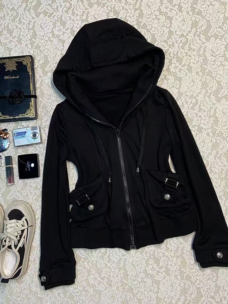 Black Fashion New Trend Women  - Street Fashion Zip Up Hoodie recension och pris