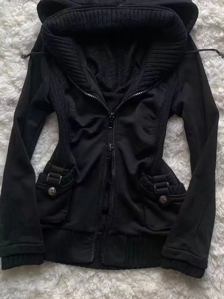 Black Fashion New Trend Women  - Street Fashion Zip Up Hoodie recension och pris