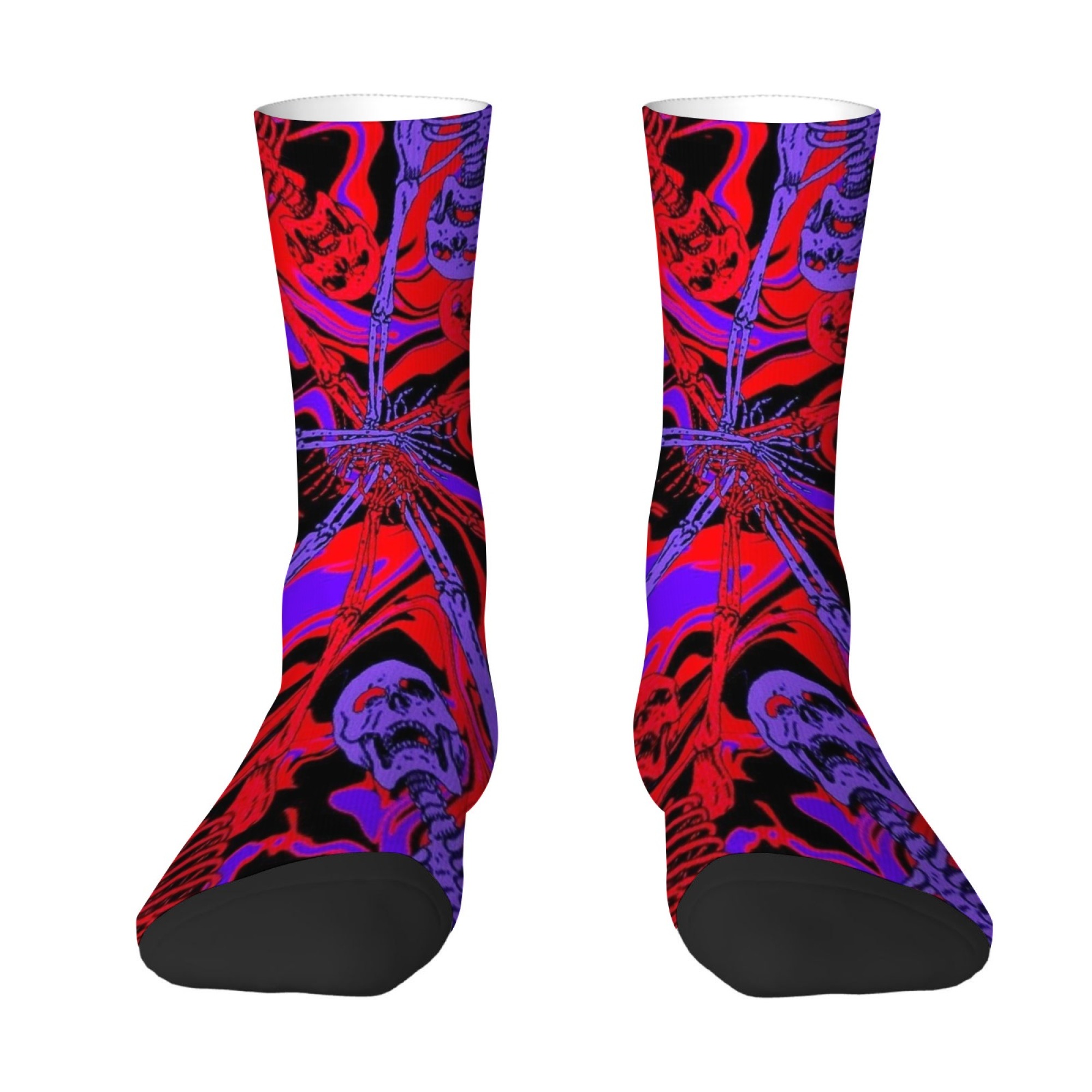 Crazy Punk Skull Men's Socks H - Street Fashion Style Youtube recension och pris