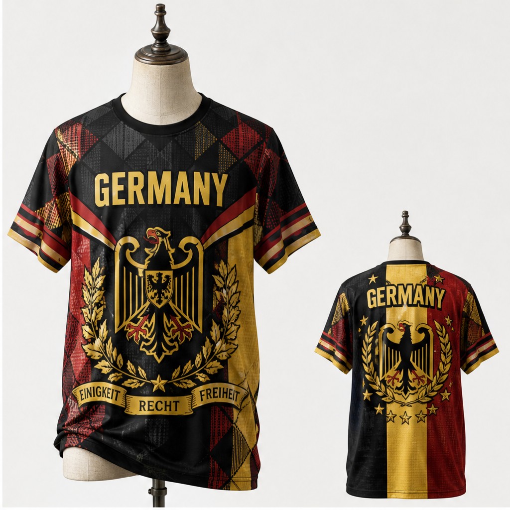 Mens Germany Round Neck T Shir - Street Fashion Germany recension och pris