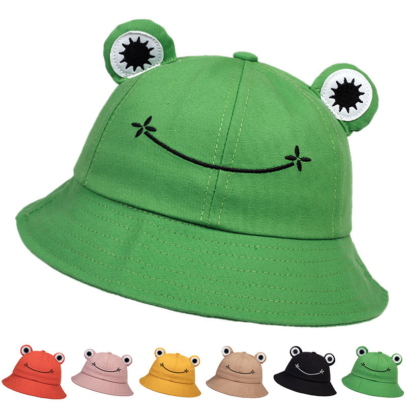 1pc Unisex Personality Frog Sh - Bucket Hat Embroidered recension och pris