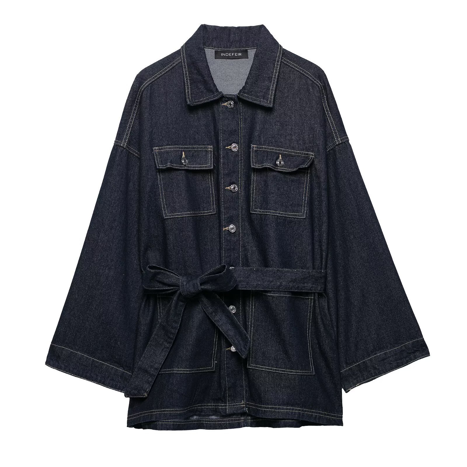 Women's Denim Jacket Solid Col - Street Fashion Winter 2025 recension och pris