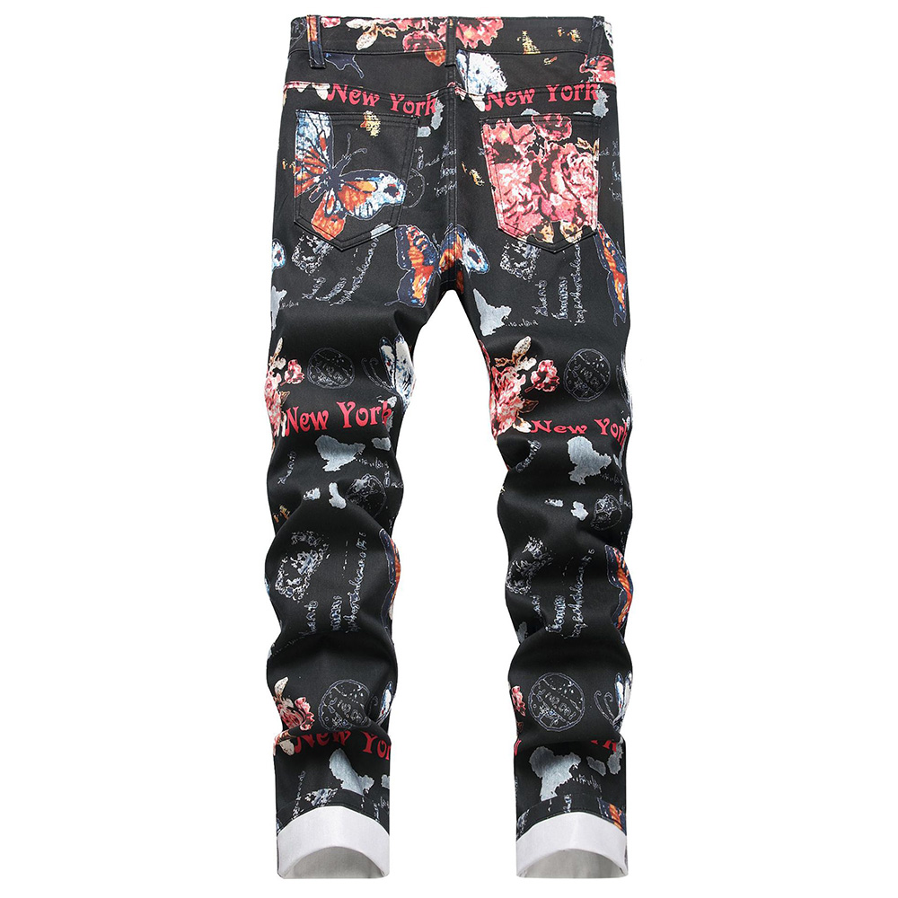Men Digital Print Jeans Fashio - High Street Fashion New York recension och pris