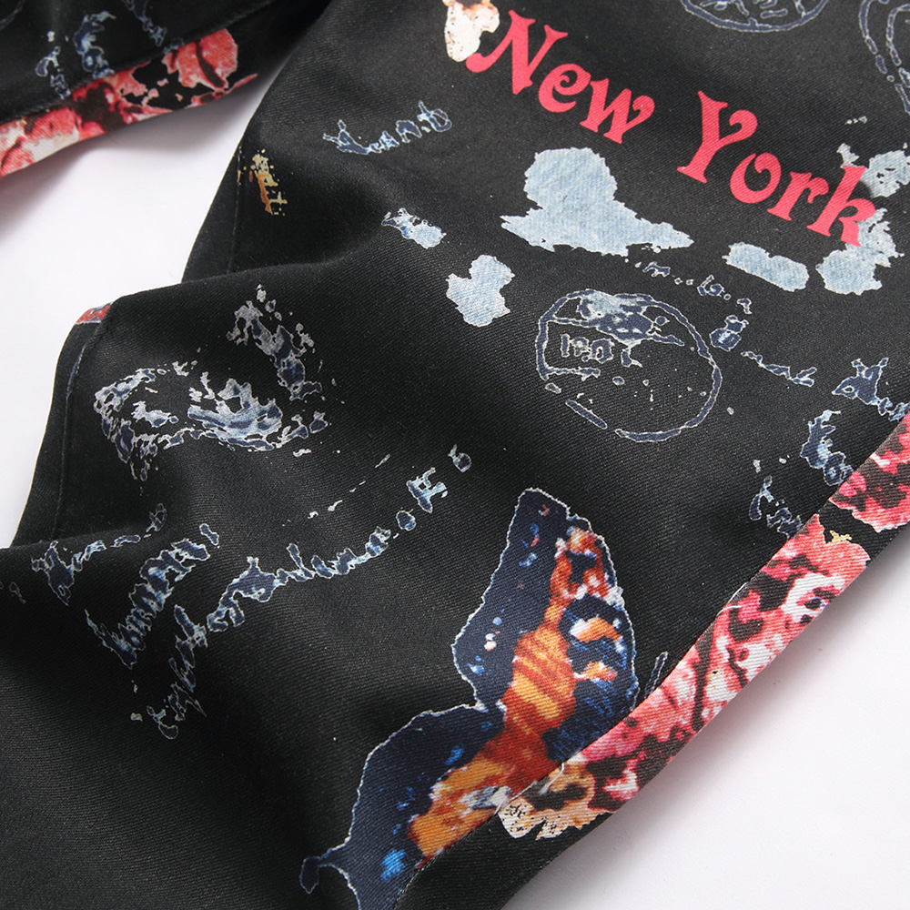 Men Digital Print Jeans Fashio - High Street Fashion New York recension och pris