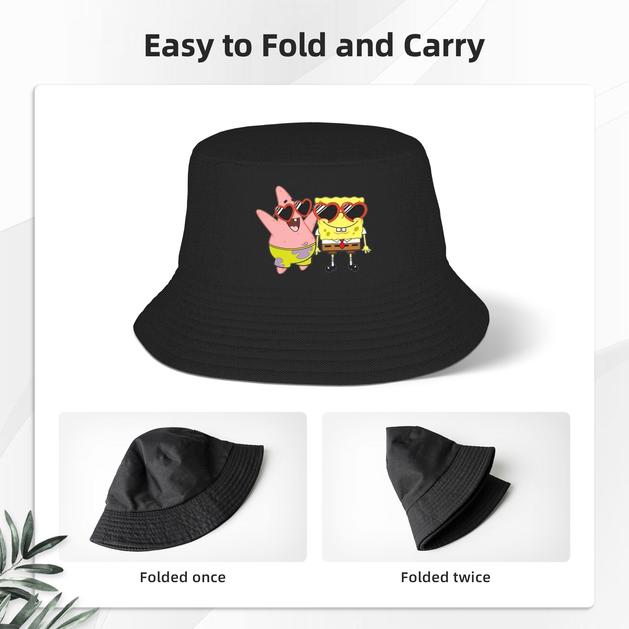 Spongebobs Bucket Hat heart St - Bucket Hat Embroidered recension och pris
