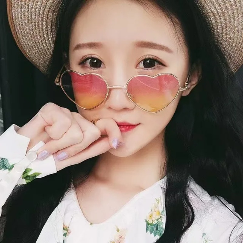 Fashion Heart Shaped Metal Sun - Street Fashion Vintage recension och pris