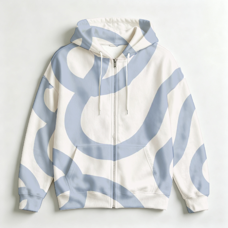Men Zip Hooded Sweatshirt 3D A - Street Fashion Definition recension och pris
