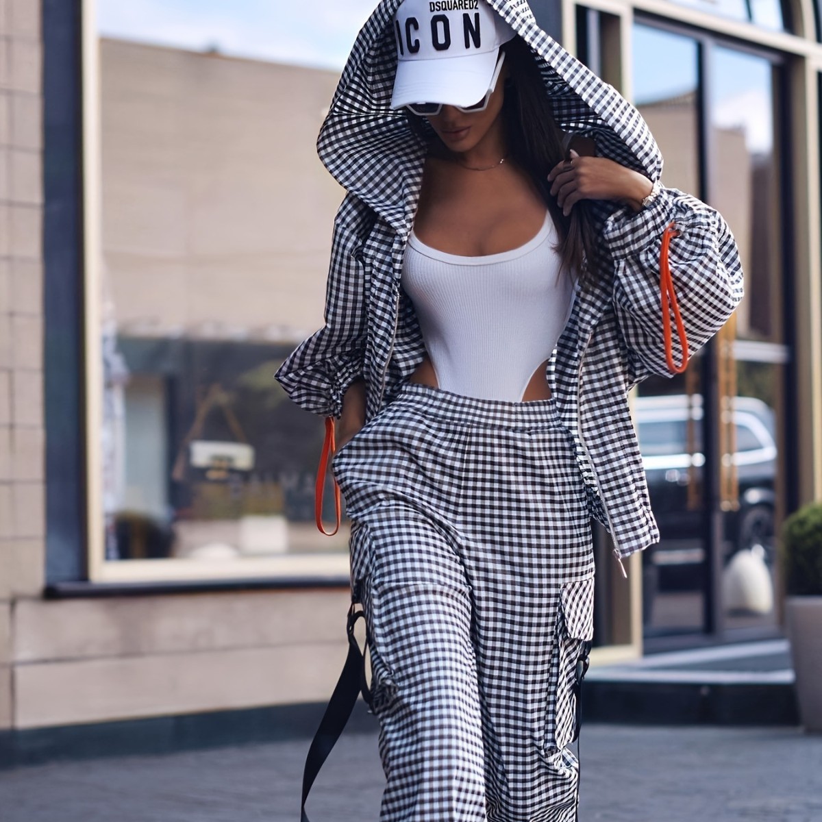 Spring Autumn Casual Plaid Pri - Street Fashion Zip Up Hoodie recension och pris