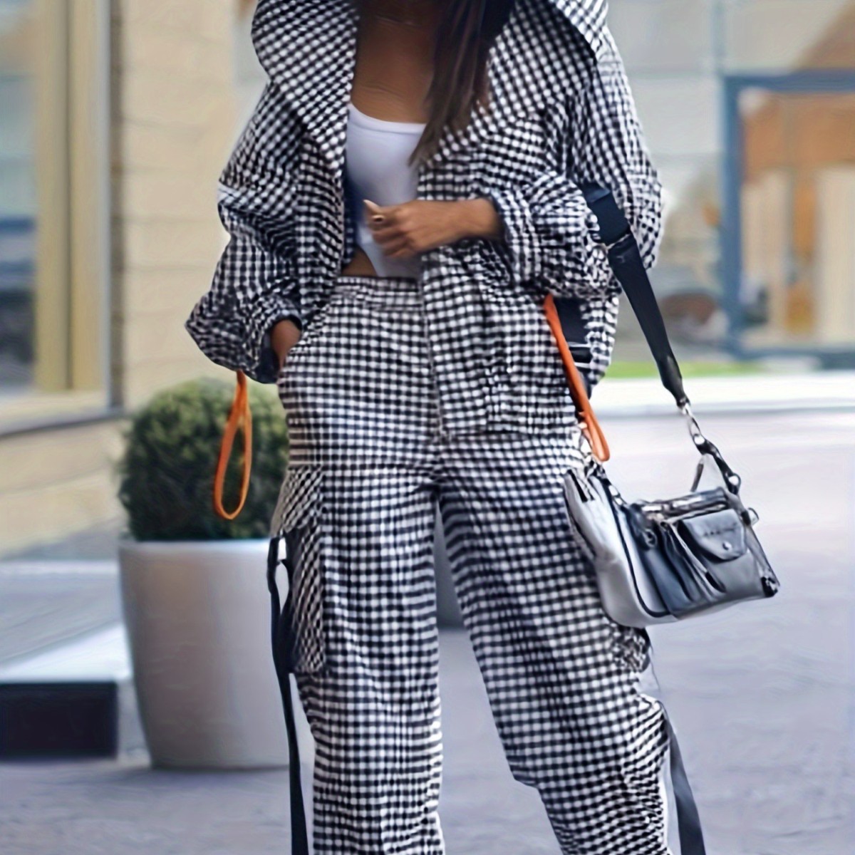 Spring Autumn Casual Plaid Pri - Street Fashion Zip Up Hoodie recension och pris