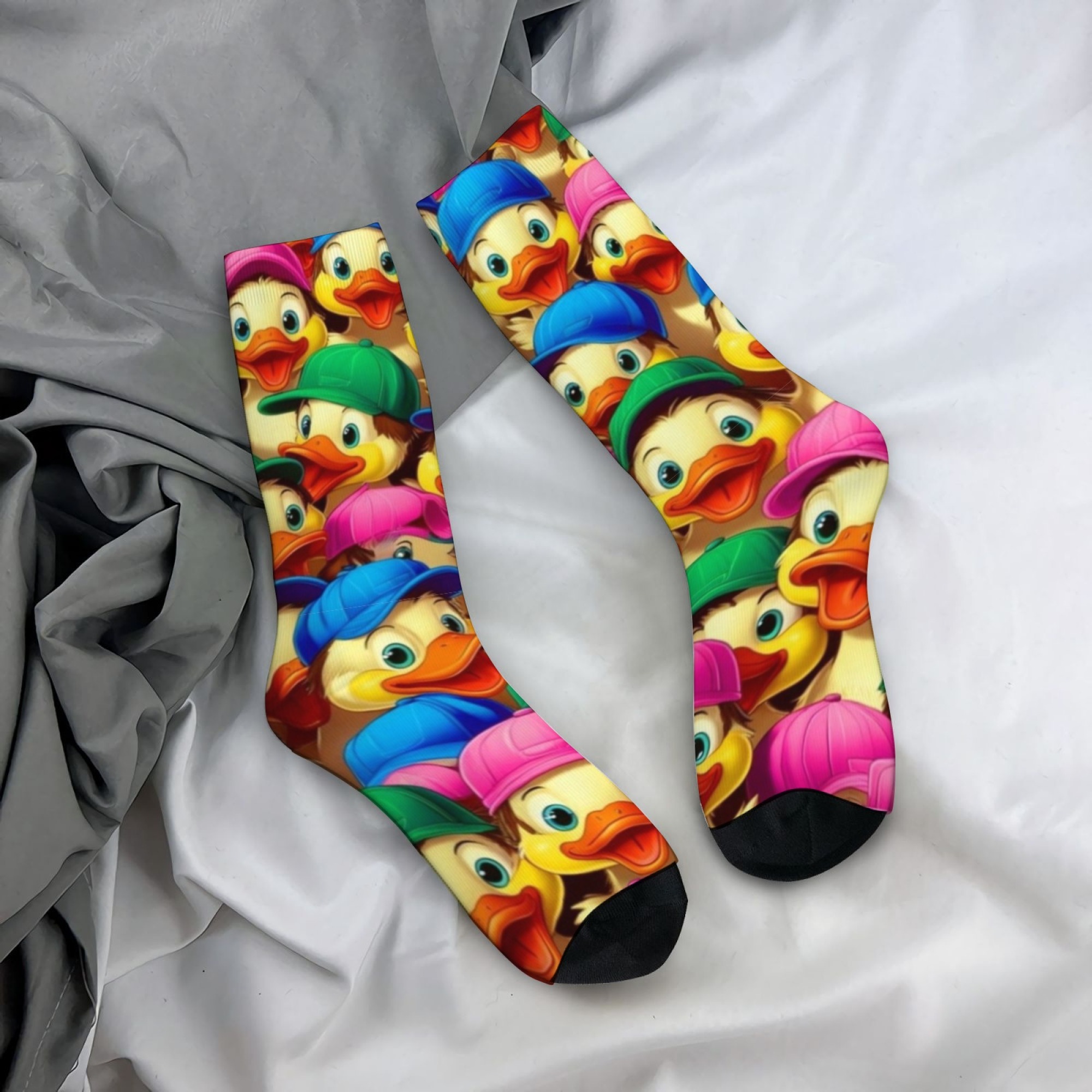 Happy Rubber Duck Socks Novelt - Street Fashion Style Youtube recension och pris