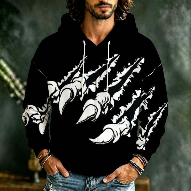 Men Zip Hooded Sweatshirt 3D B - Street Fashion Definition recension och pris