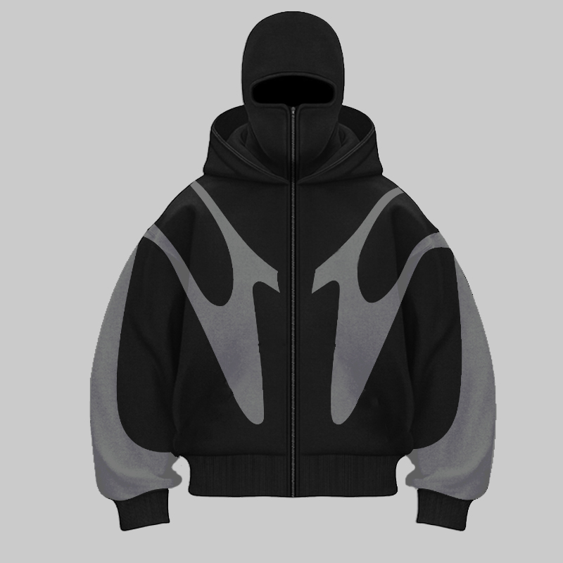 Retro Printed Devil Pattern Do - Street Fashion Zip Up Hoodie recension och pris