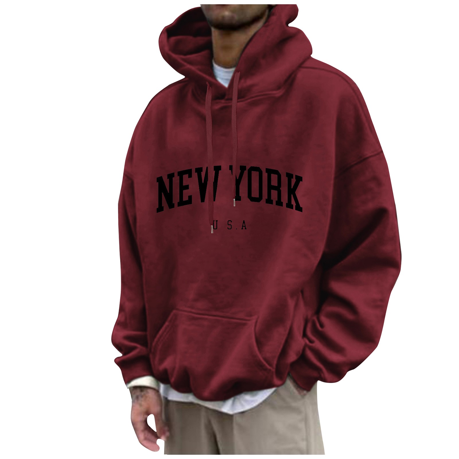 New York Print Mens Hoodies Fa - High Street Fashion New York recension och pris