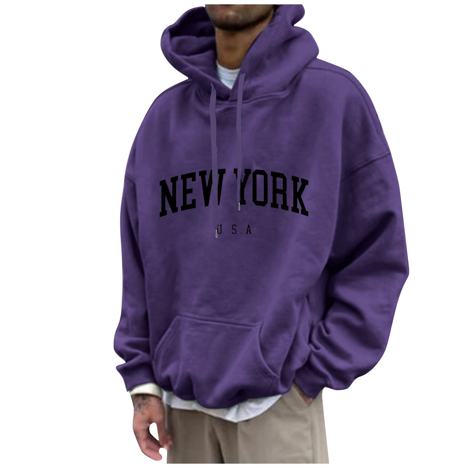 New York Print Mens Hoodies Fa - High Street Fashion New York recension och pris