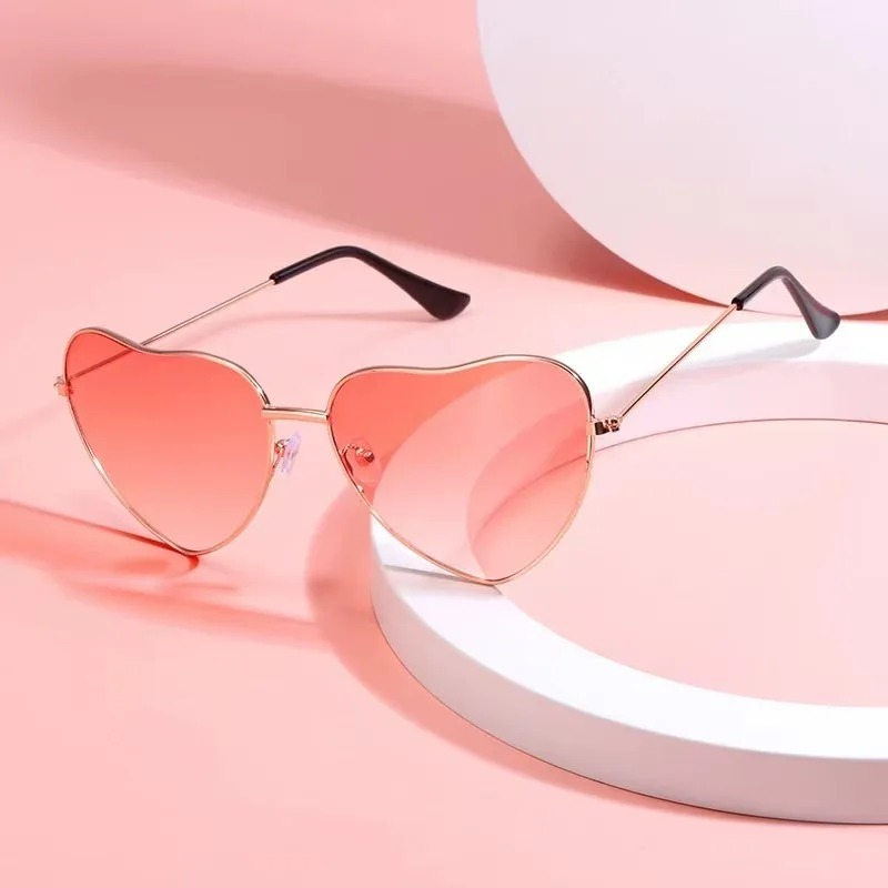 Fashion Heart Shaped Metal Sun - Street Fashion Vintage recension och pris