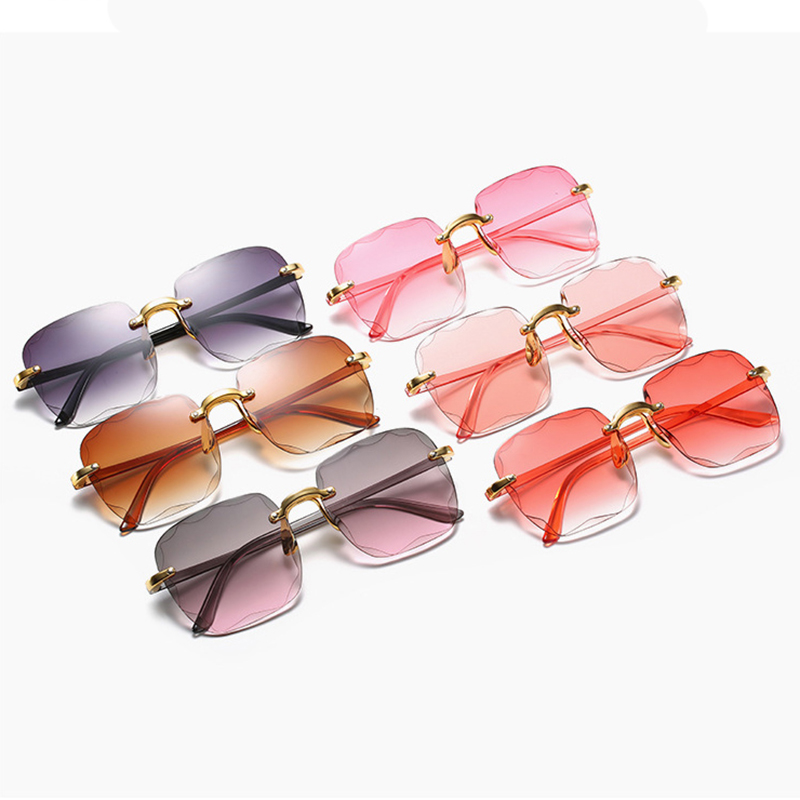 1/3PCS New Rimless Women's Sun - Street Fashion Brands recension och pris
