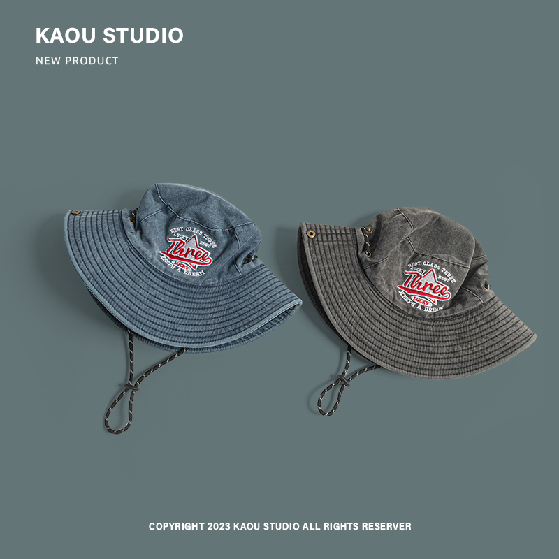 Retro letter embroidered cowbo - Bucket Hat Embroidered recension och pris