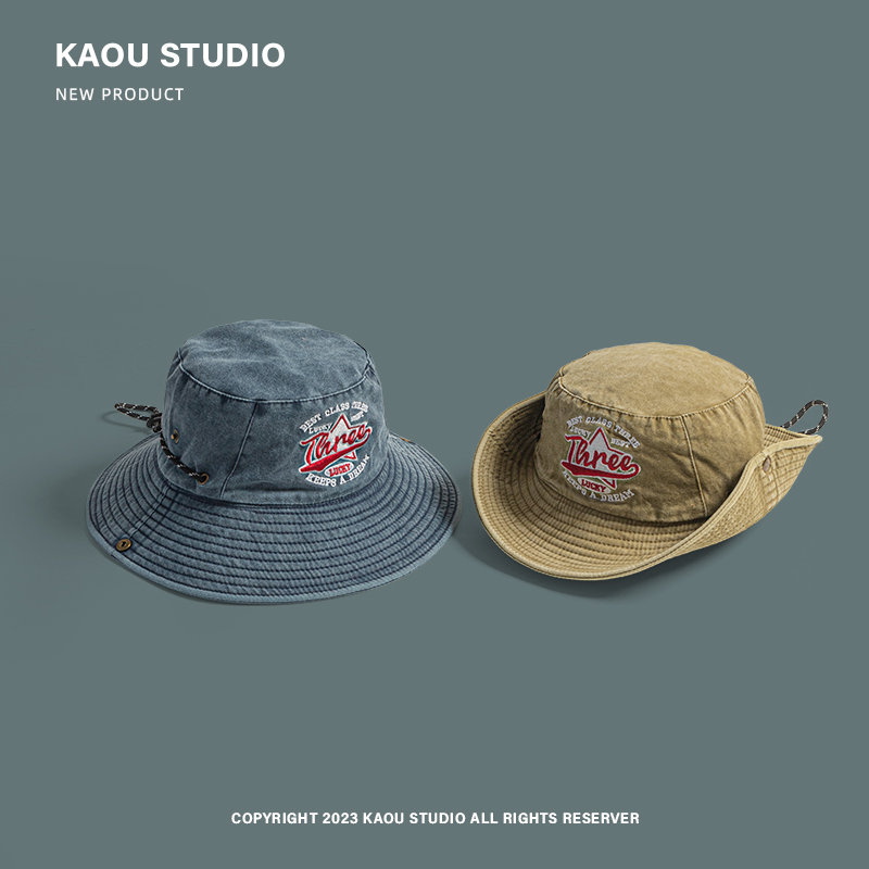 Retro letter embroidered cowbo - Bucket Hat Embroidered recension och pris