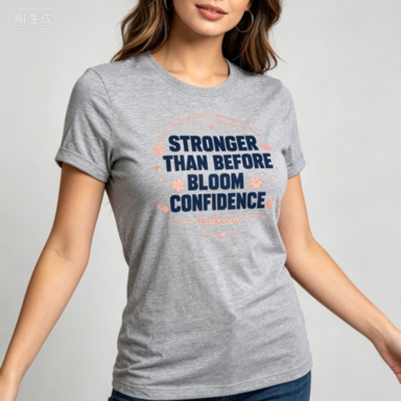 Crew Neck T‑Shirt,Empowering W - Street Fashion Vibes recension och pris