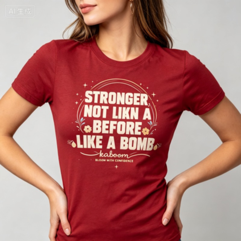 Crew Neck T‑Shirt,Empowering W - Street Fashion Vibes recension och pris