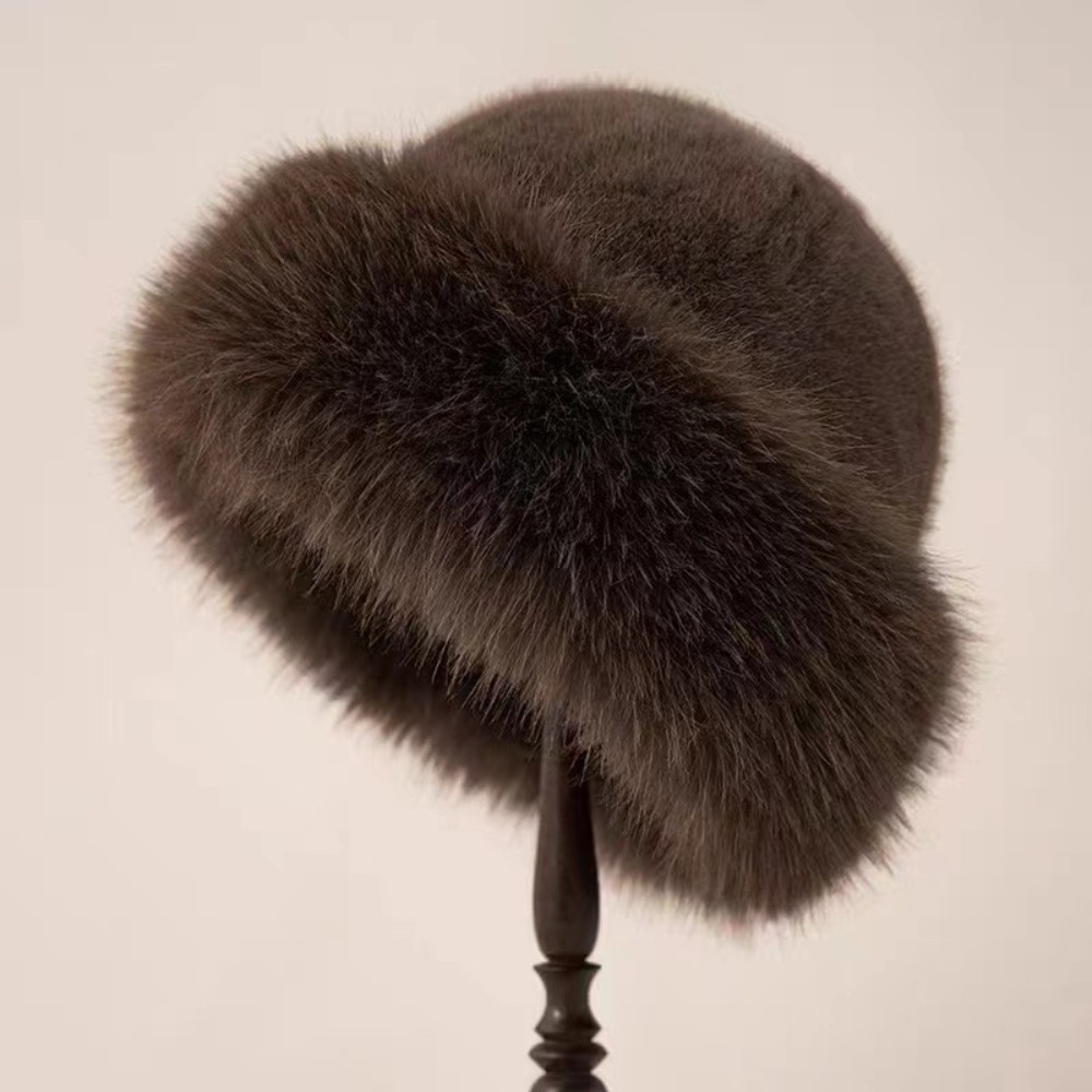 New Warm Fluffy Fur Bucket Hat - Bucket Hat Embroidered recension och pris