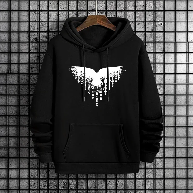 Raven Printed Mens Hoodie 2025 - Street Fashion Style Male recension och pris