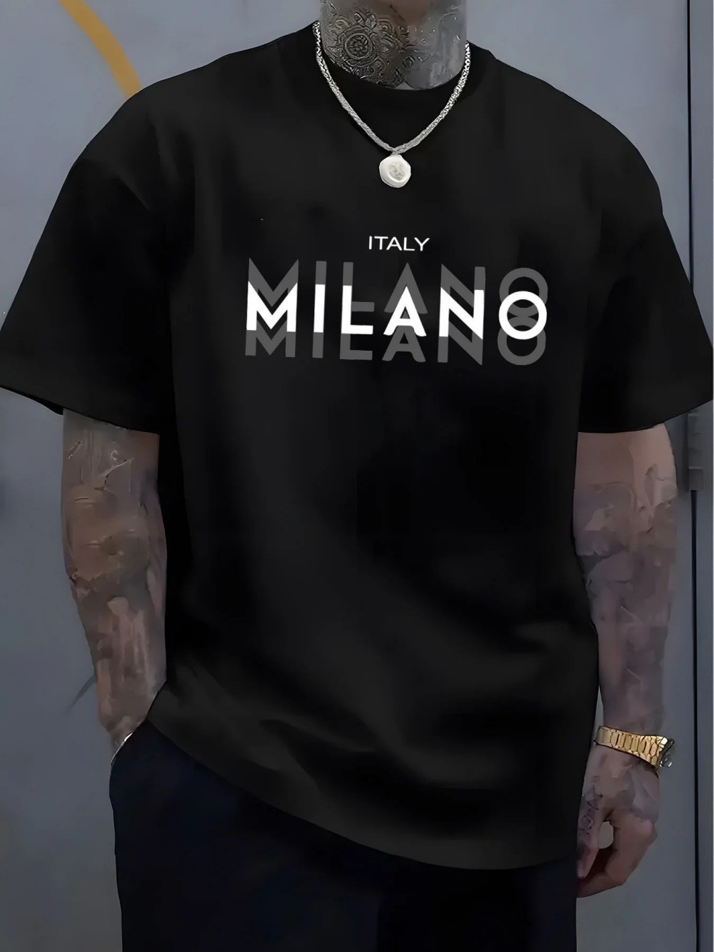 MILANO Letter-print Men Women  - Street Fashion Milano recension och pris