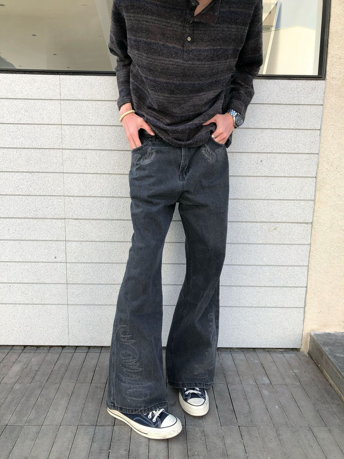 Men's Fashionable Embroidery P - Street Fashion Vibes recension och pris