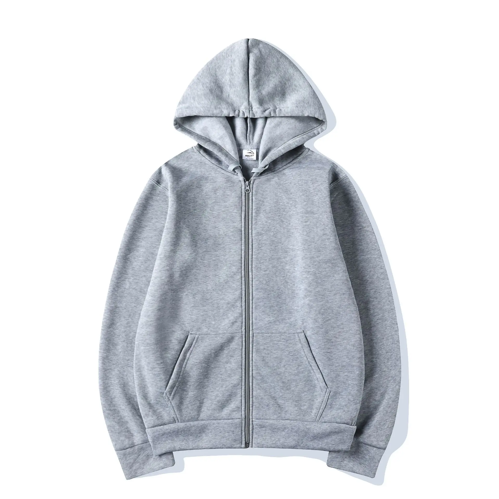 High Street Hoodie Men Solid C - Street Fashion Zip Up Hoodie recension och pris