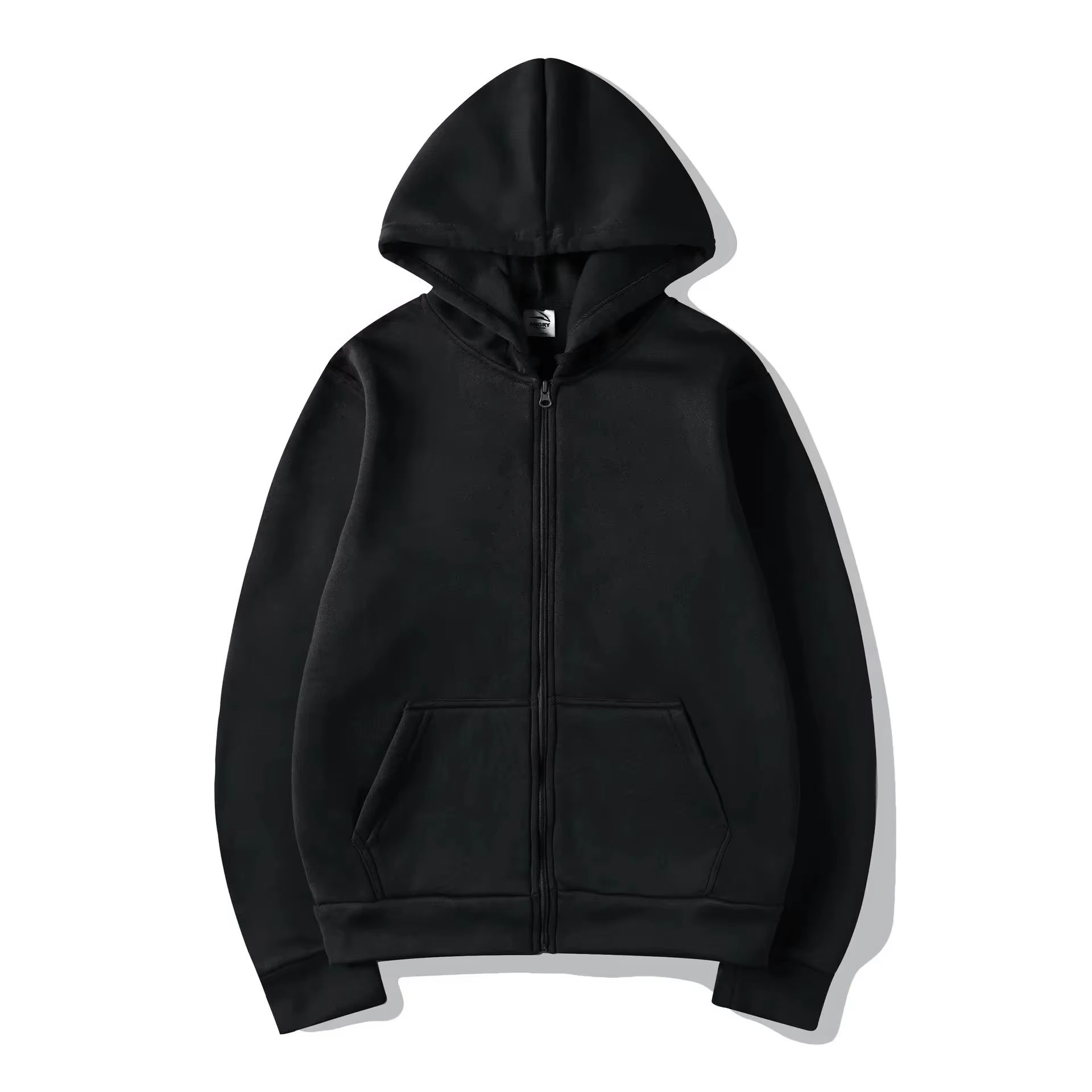 High Street Hoodie Men Solid C - Street Fashion Zip Up Hoodie recension och pris
