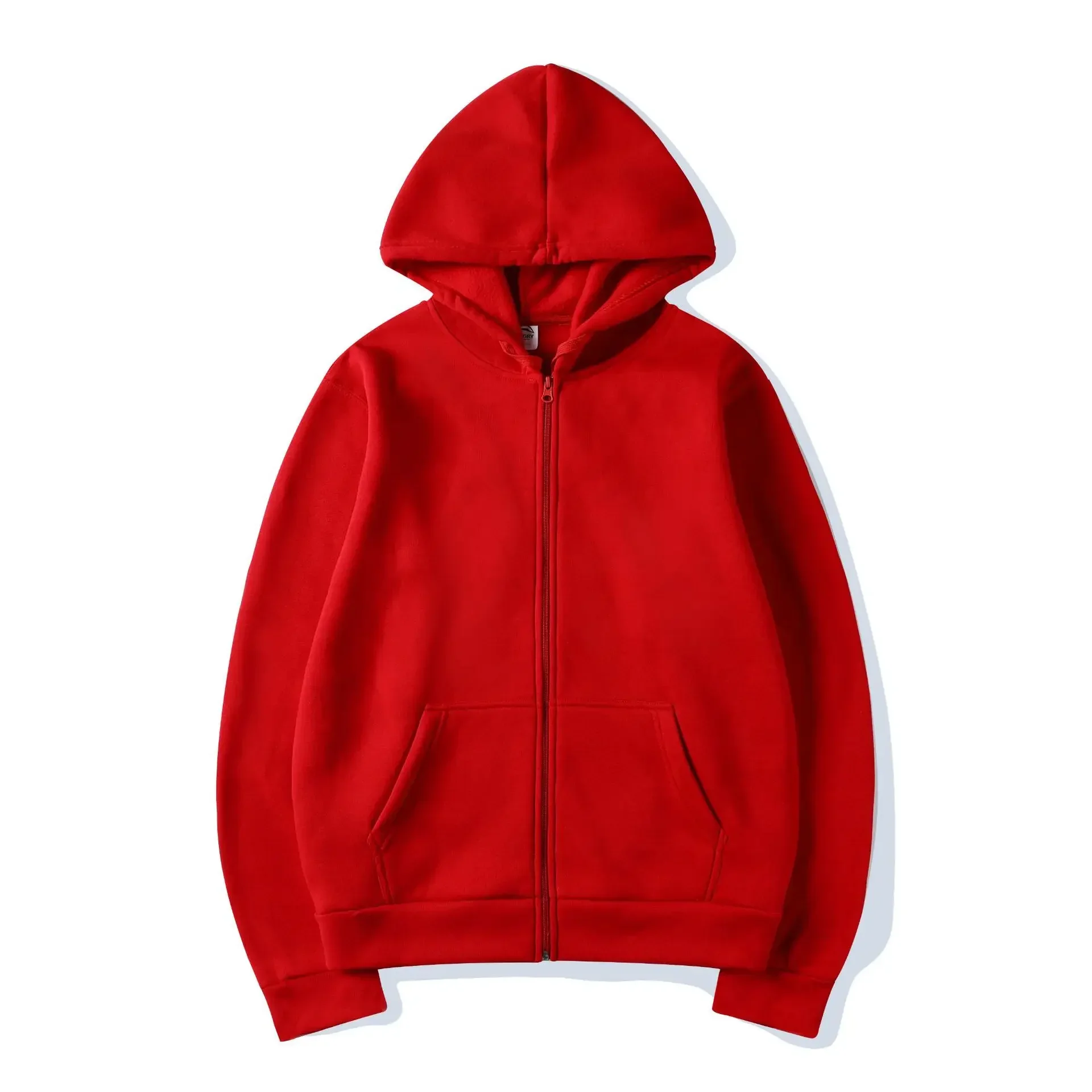 High Street Hoodie Men Solid C - Street Fashion Zip Up Hoodie recension och pris